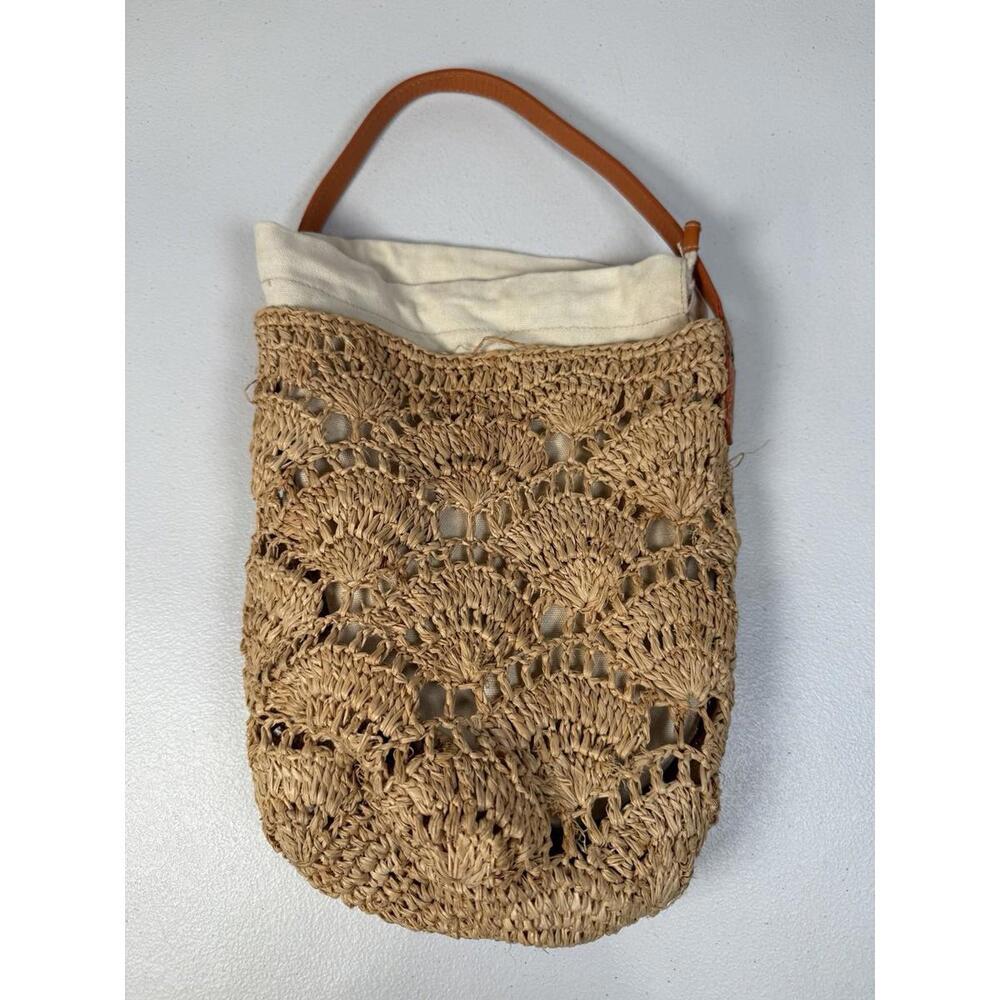 Polo Ralph Lauren Crochet Mini Bucket Bag – As Is (Broken Weave & Fraying) - Picture 8 of 11